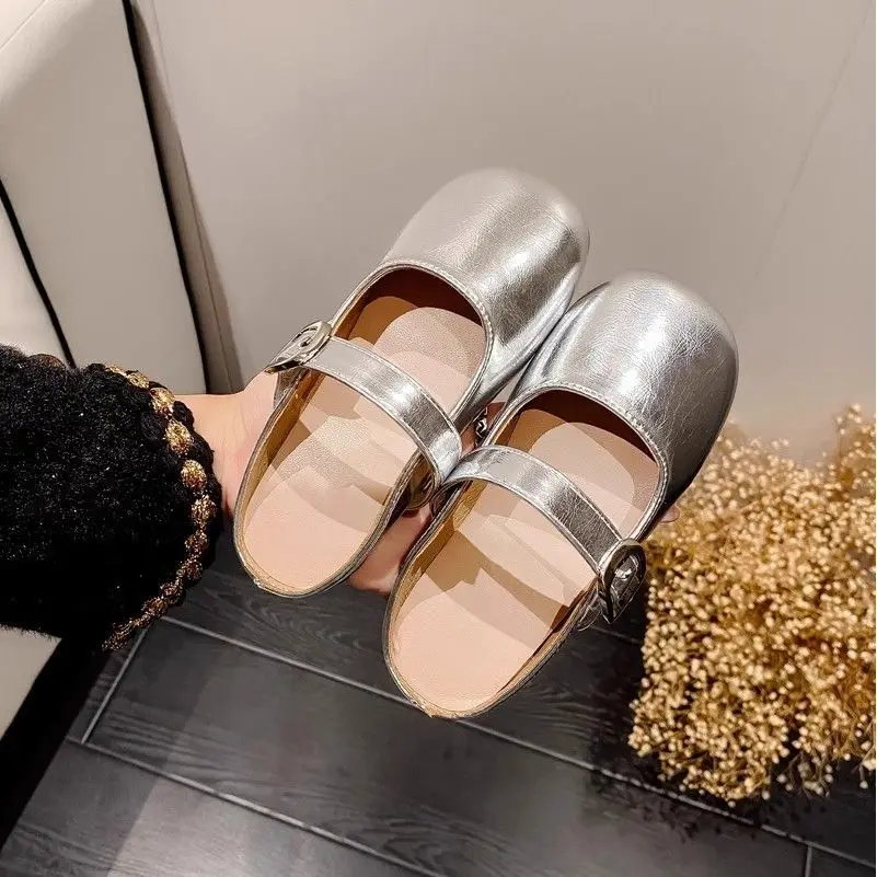 Girls Princess Style Summer Slip-On Closed Toe Soft Sole Slippers for Toddler Kids New Fashionable