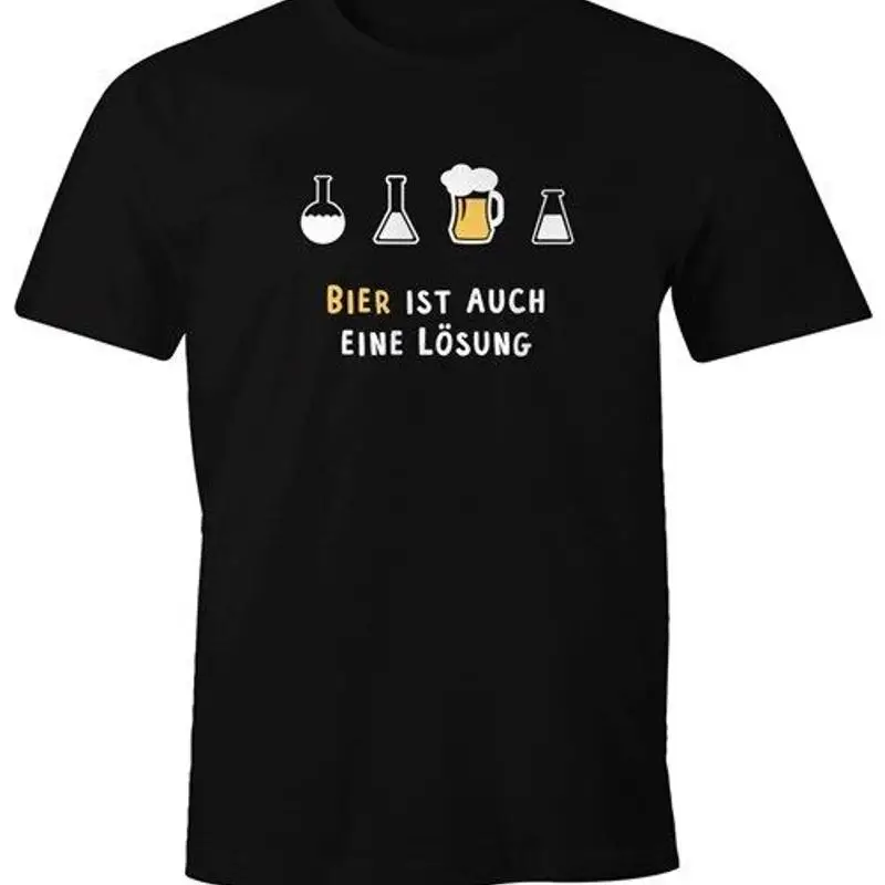 

Мужская футболка с надписью «Пиво — это также решение» (слоган V2), забавная футболка Moonworks ®