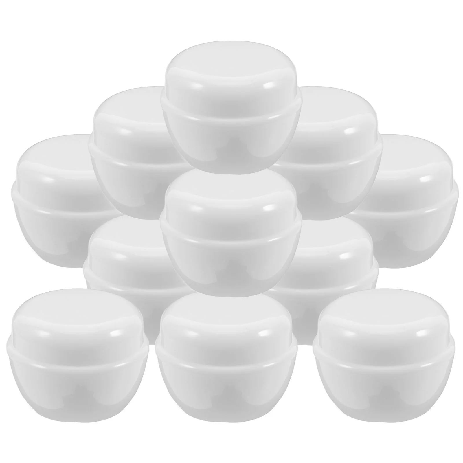 

12 Pcs Plastic Cream & Milk Box Travel Containers Makeup Pot Sample Jar