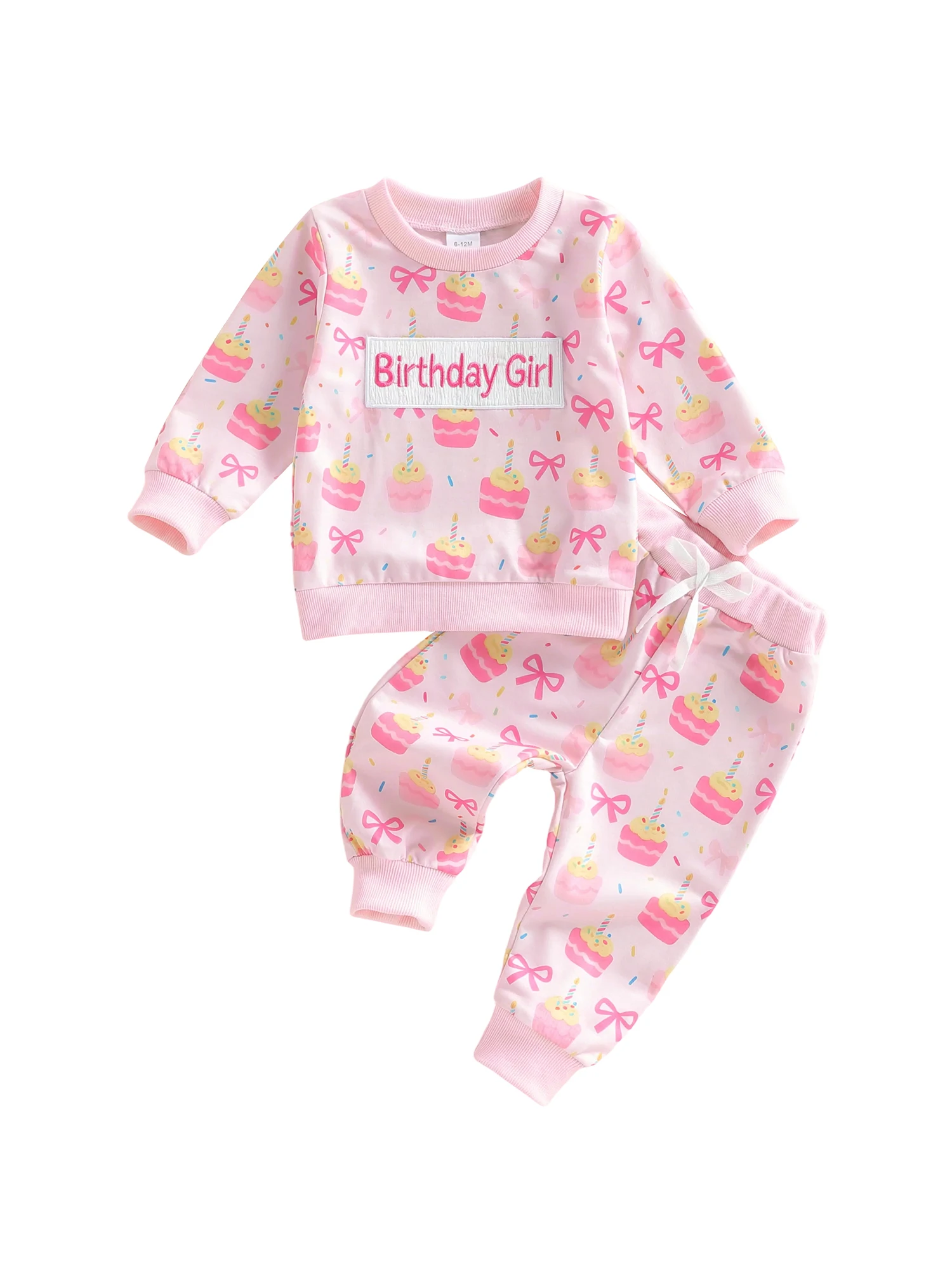 طقم ملابس عيد ميلاد للأطفال الرضع الأولاد مع قلنسوة وسروال مطبوع عليه بالون مكون من قطعتين للفتيات الصغيرات #2