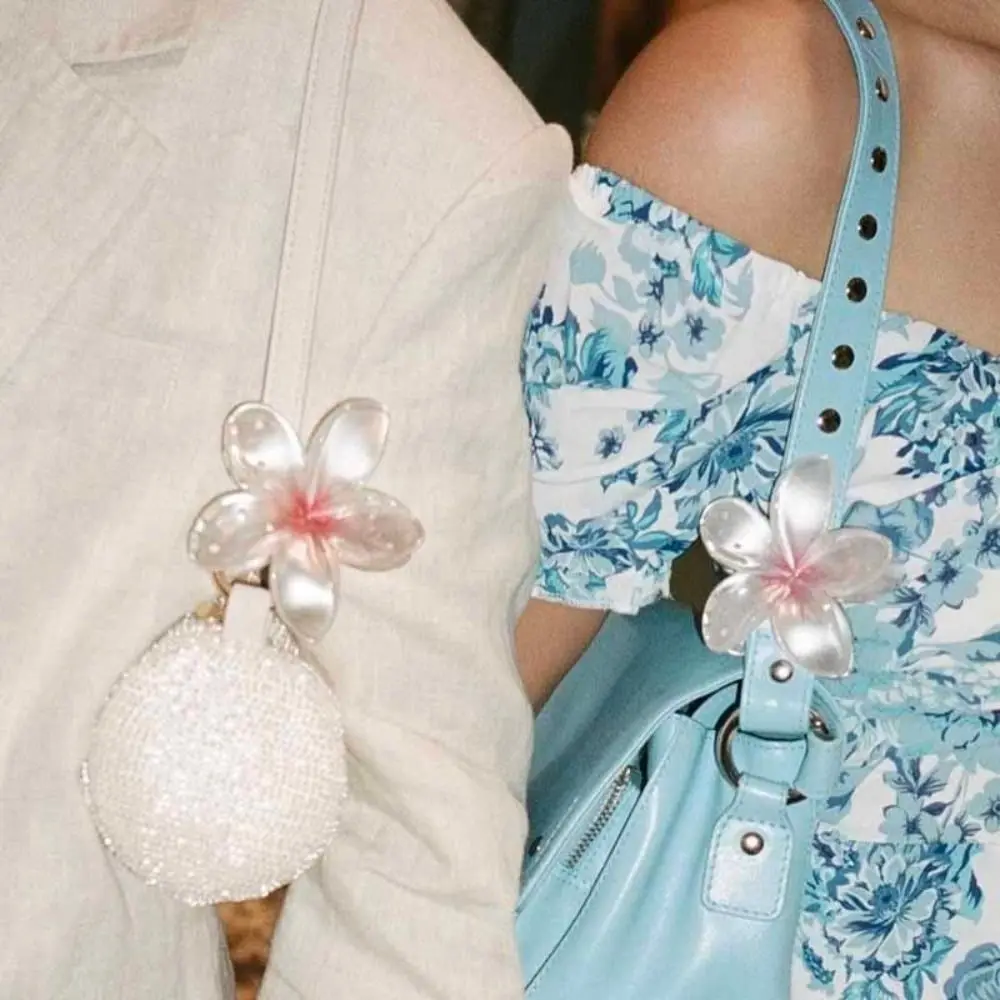 مشبك شعر بلوميريا وفرانجيباني ، دبوس شعر بسيط متدرج ، نمط Ins ، مشبك زهور #5