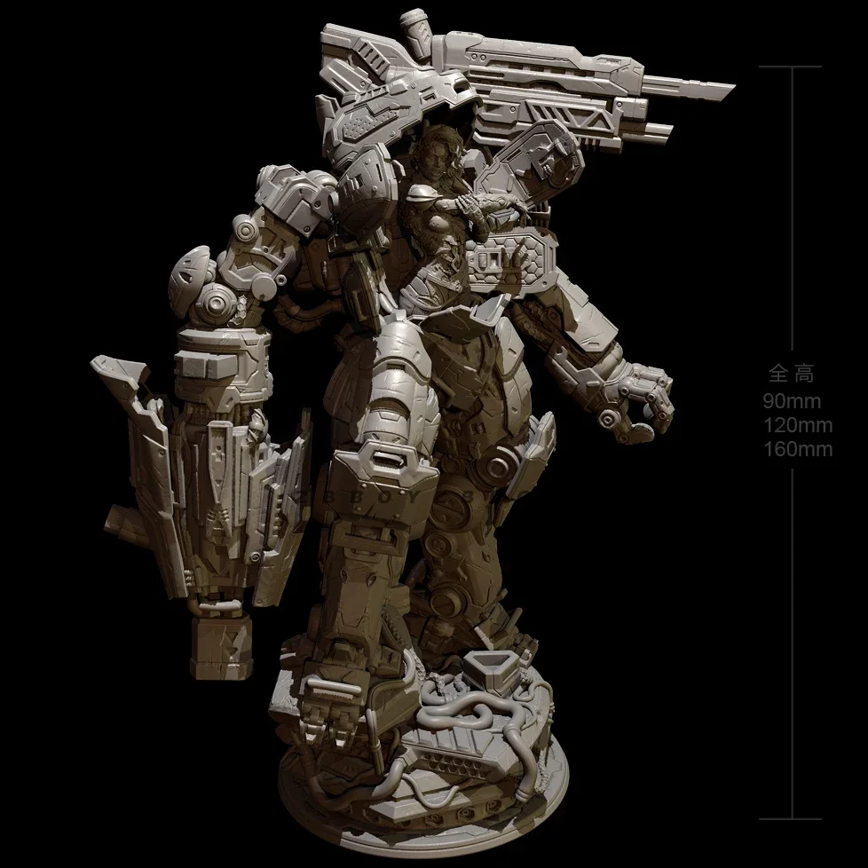 75mm 90mm 120mm 160mm Resin model kits figure beauty colorless and self-assembled 3D Printing TD-6604/3D#