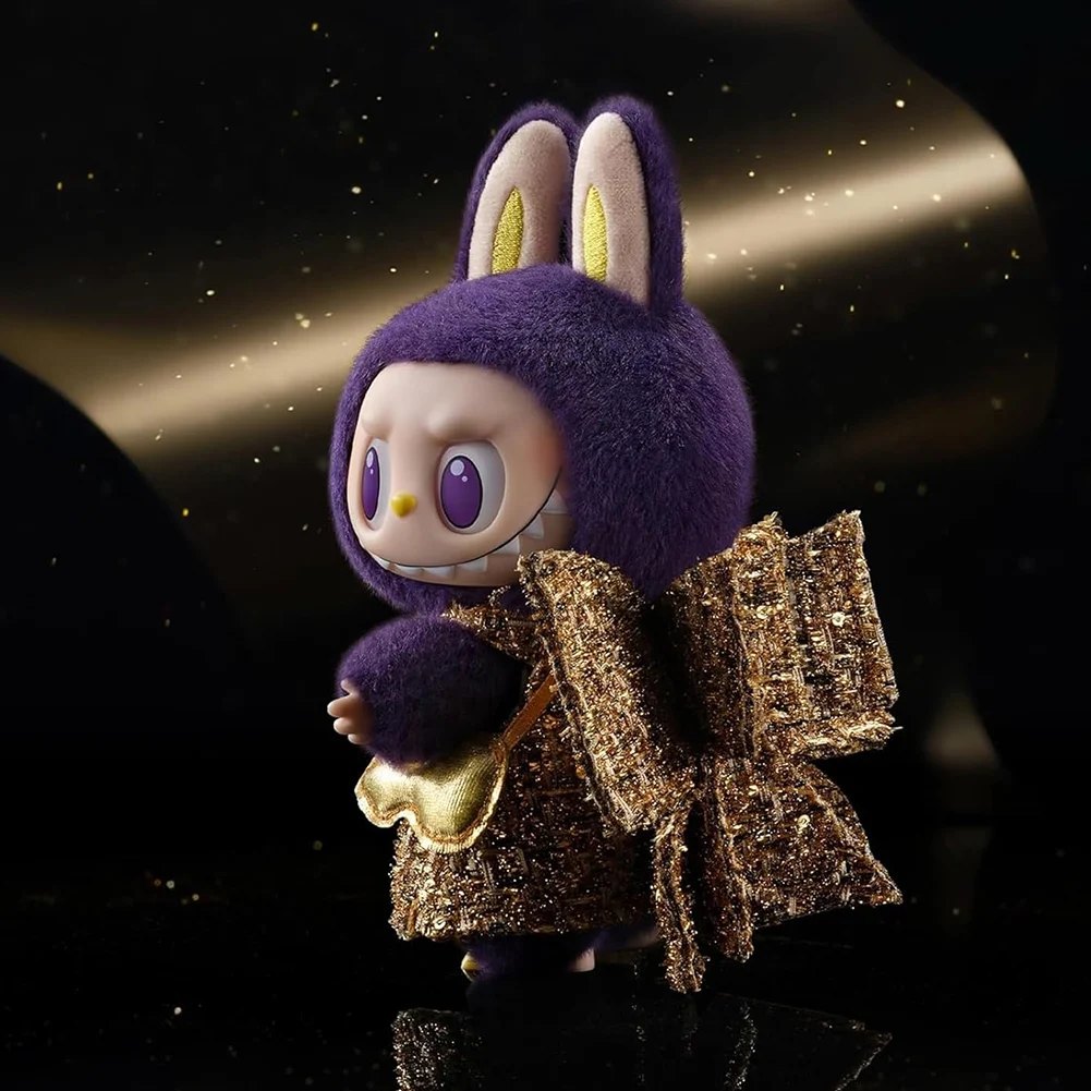 Purple Labubu Plush Keychain Kawaii Backpack Pendant Anime Figurine Model Birthday Gift for Kids Children