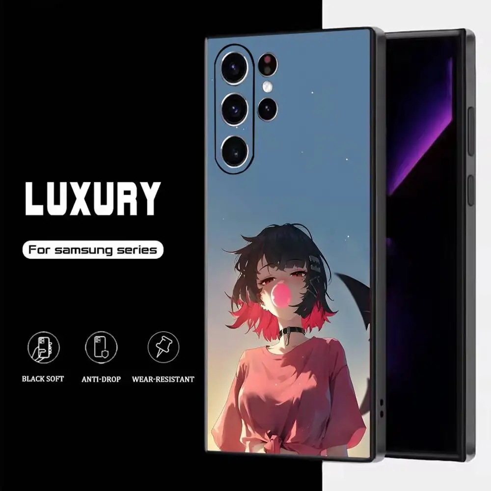 حافظة هاتف Z-Zenless Anby Jane Doe Zone Zero لهاتف سامسونج S25، S24، S23، S22، S21، S20، S10، Ultra، Plus، Lite، FE، غطاء أسود من السيليكون الناعم #5