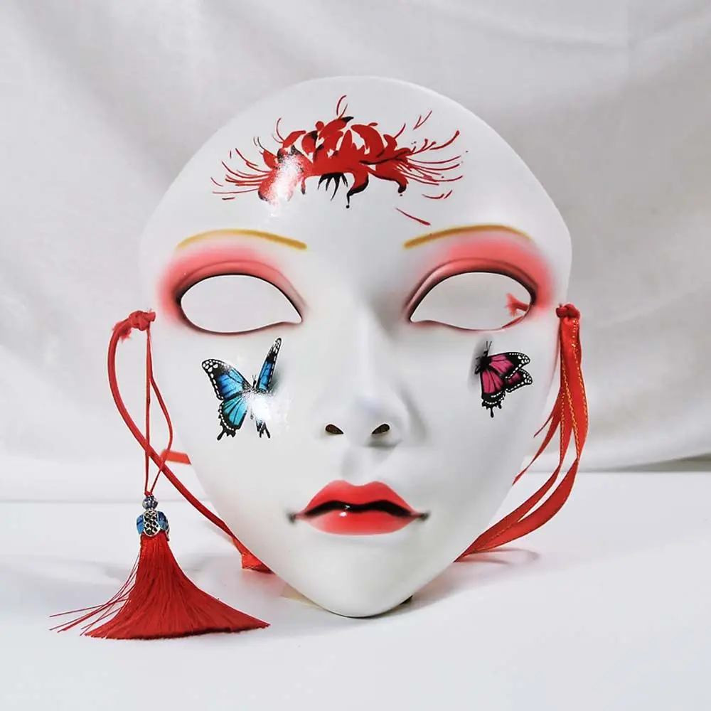 Kopfbedeckung Schmetterlingsmaske Kirschblumen Hanfu Zubehör Party Maske Requisiten Halloween Cosplay Maske Party Requisiten Vollgesichtsmaske