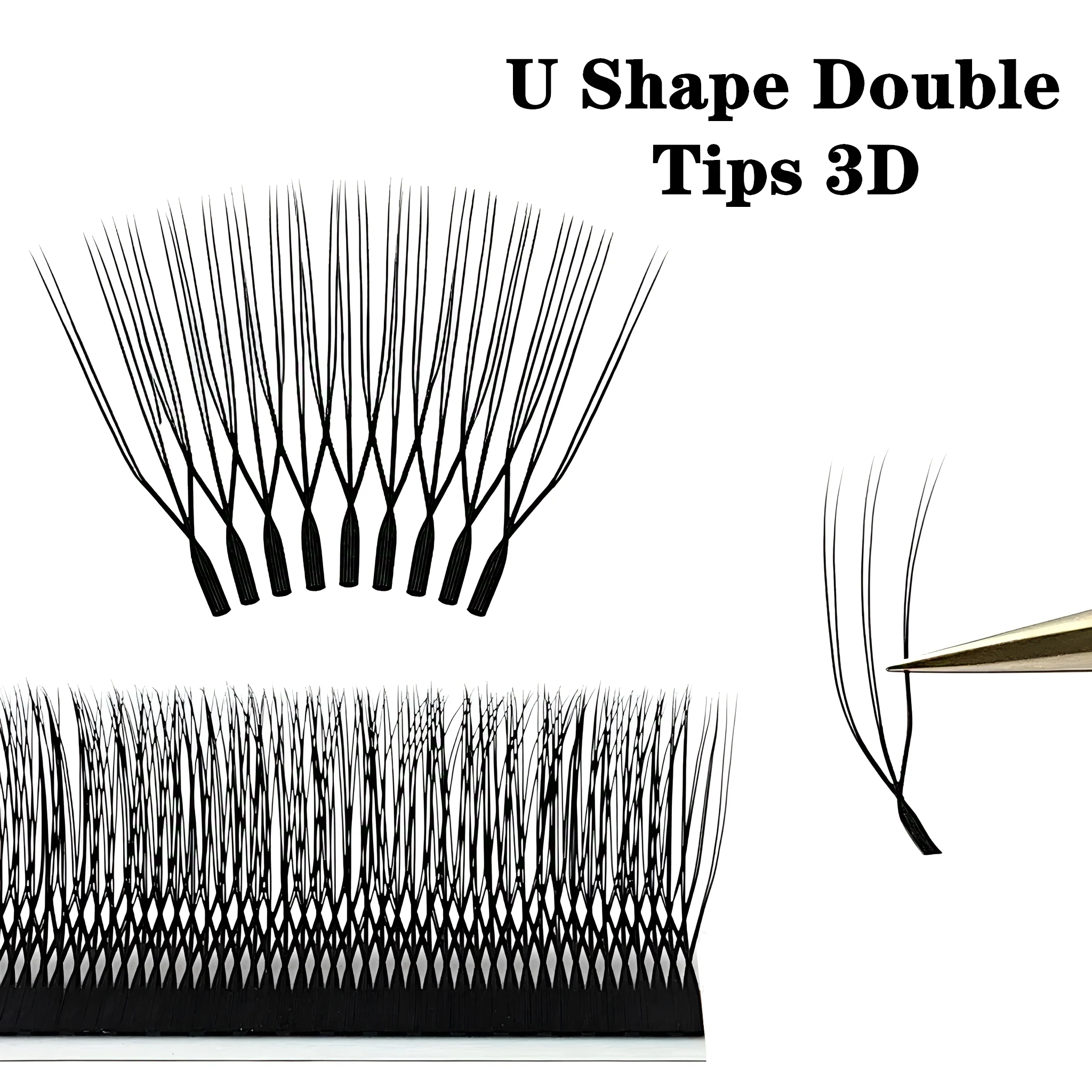 큐뷰티래쉬 U자형 속눈썹 연장 u래쉬 YY 소프트 & 파인 노 스플릿 베이스 12줄/박스 속눈썹샵 뷰티 메이크업 도구