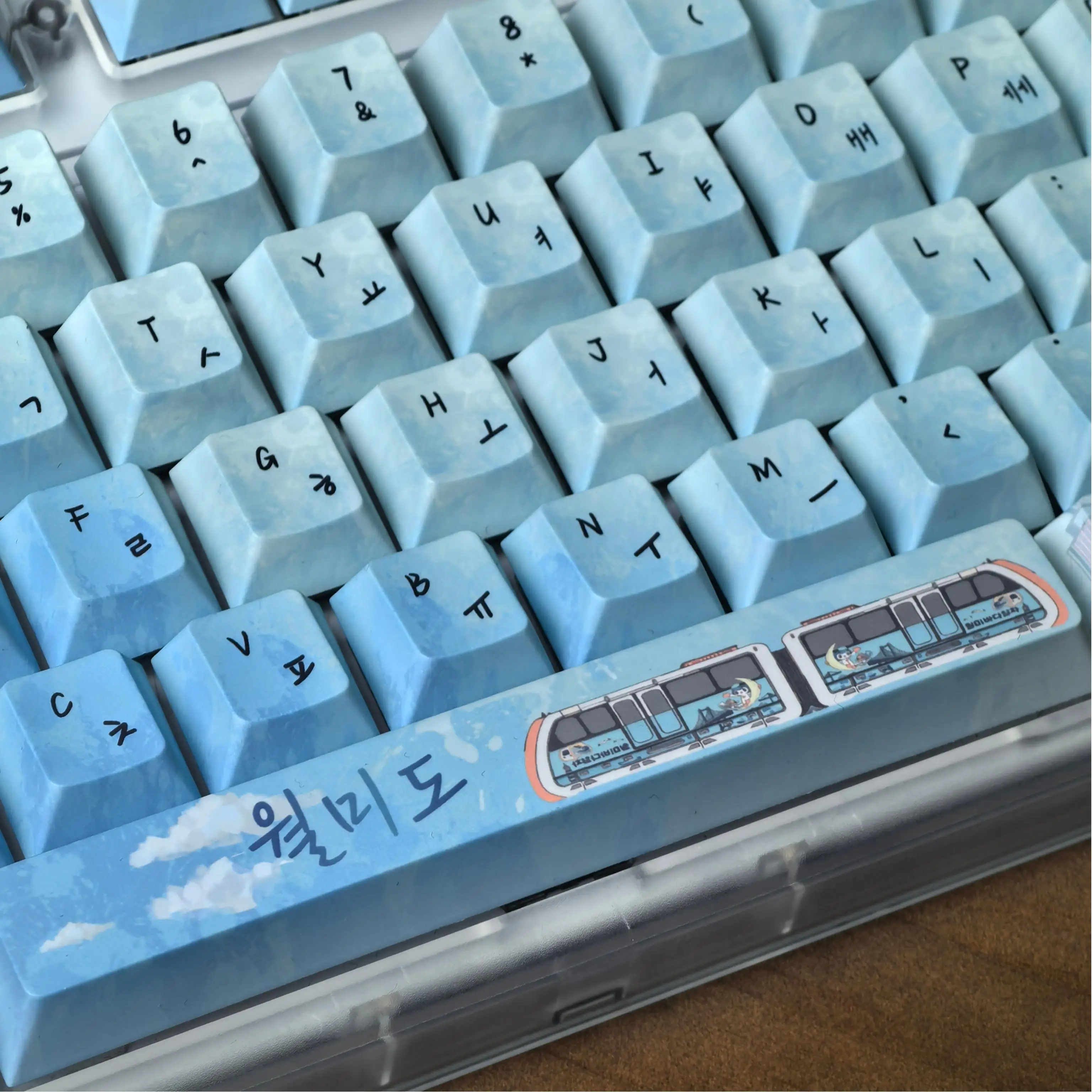 Keycap Korea Profil Ceri Incheon Wolmido Keycap Keyboard Mekanis Mercusuar Kereta Laut Ferris Wheel Seagull PBT
