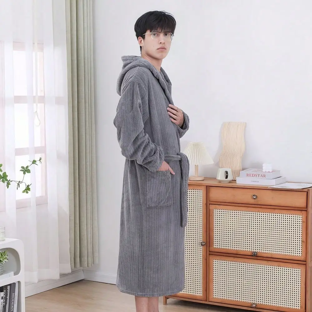 

Unisex Bathrobe, Long Robe, Loungewear Robe, Kimono, Sleepwear, Suitable For Men And Plus Size Women, Casual Home, Spa, Salon U