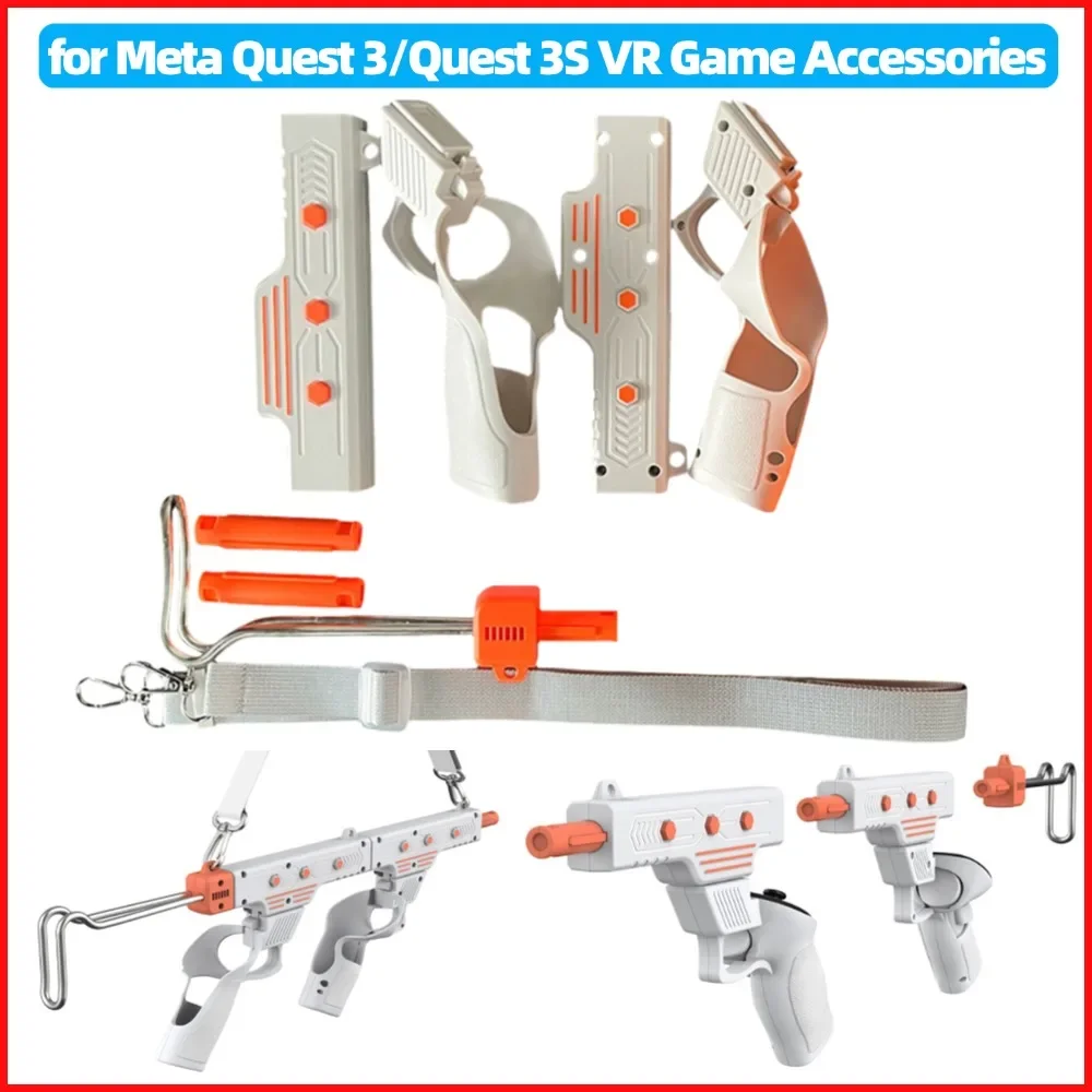 

VR Gun Stock для Meta Quest 3/3S Shooter, игровой контроллер, ручки-адаптер, удлинитель, аксессуары для игр для стрельбы
