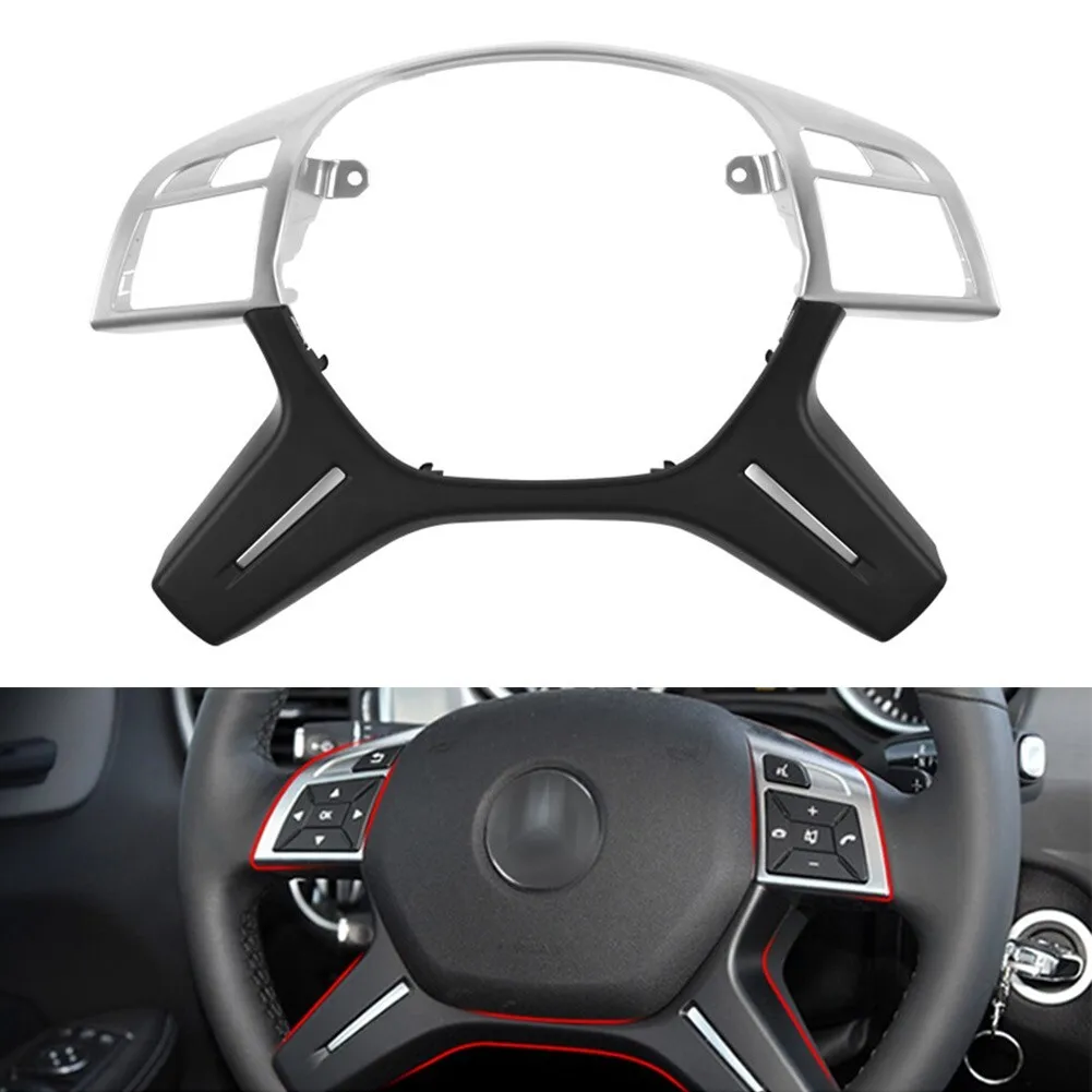 Car Steering Wheel Cover Trim Outer Panel For Mercedes Benz C E M ML GL GLS G Class W204 W212 W166 W463 X166 2012 2013 2014-2019