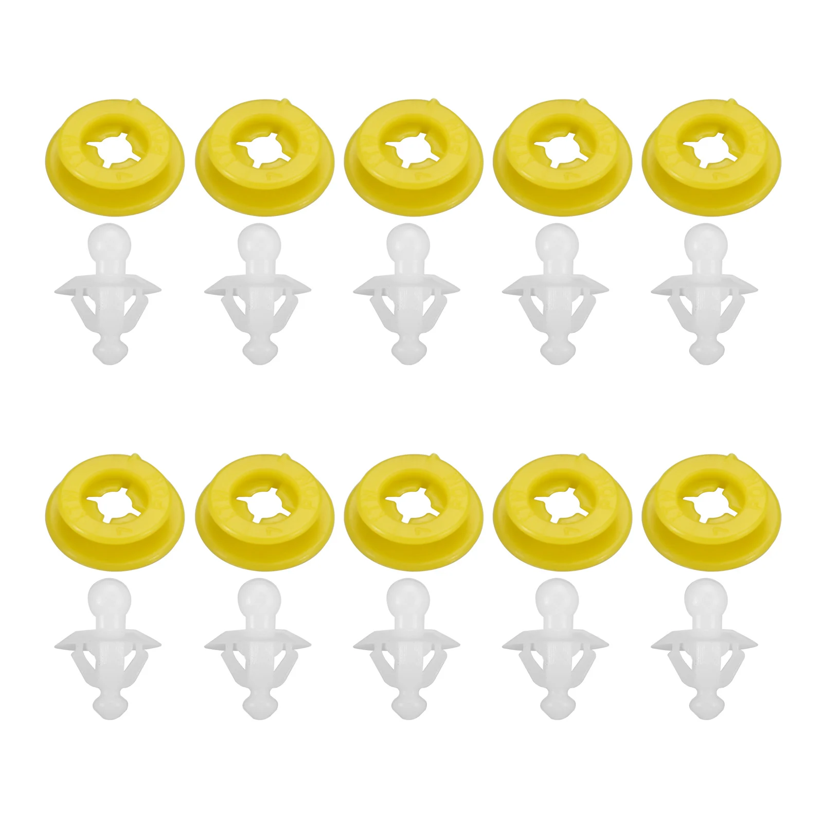 10sets Fender Retainer Clip 30698669 For Volvo v60 xc60 sc90 V40 C30 Whit&Yellow Car Interior Automotive Goods Car Accessories