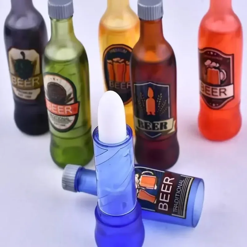 Lápiz labial incoloro con forma de botella personalizado, productos hidratantes para el cuidado de los labios de nicho para estudiantes de otoño e invierno para evitar grietas secas
