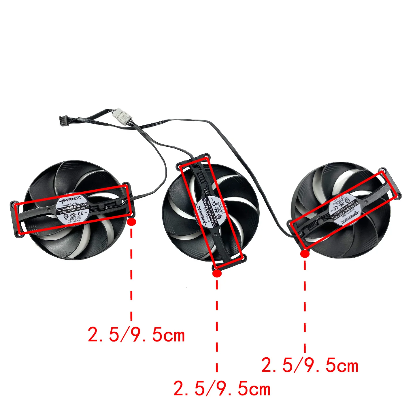 For MSI RTX5070 5070ti 5080 INSPIRE 3X Graphics Card Replacement Fan PLA09215S12H