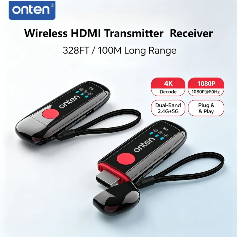 transmisor-y-receptor-hdmi-inalambrico-onten-100m-decodificacion-4k-1080p@60hz-extensor-de-doble-banda-24g-5g-para-conectar-camara-laptop-pc-a-tv