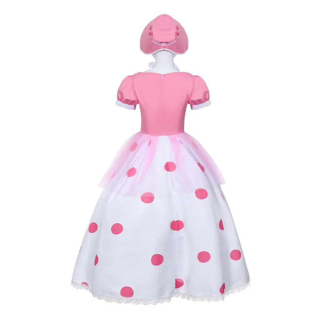 Anime Bo Peep Cosplay Costume Women Girls Dress Bopeep Costume Outfit With Hat Halloween Birthday Party Disguise Suit Kids Adult view 4