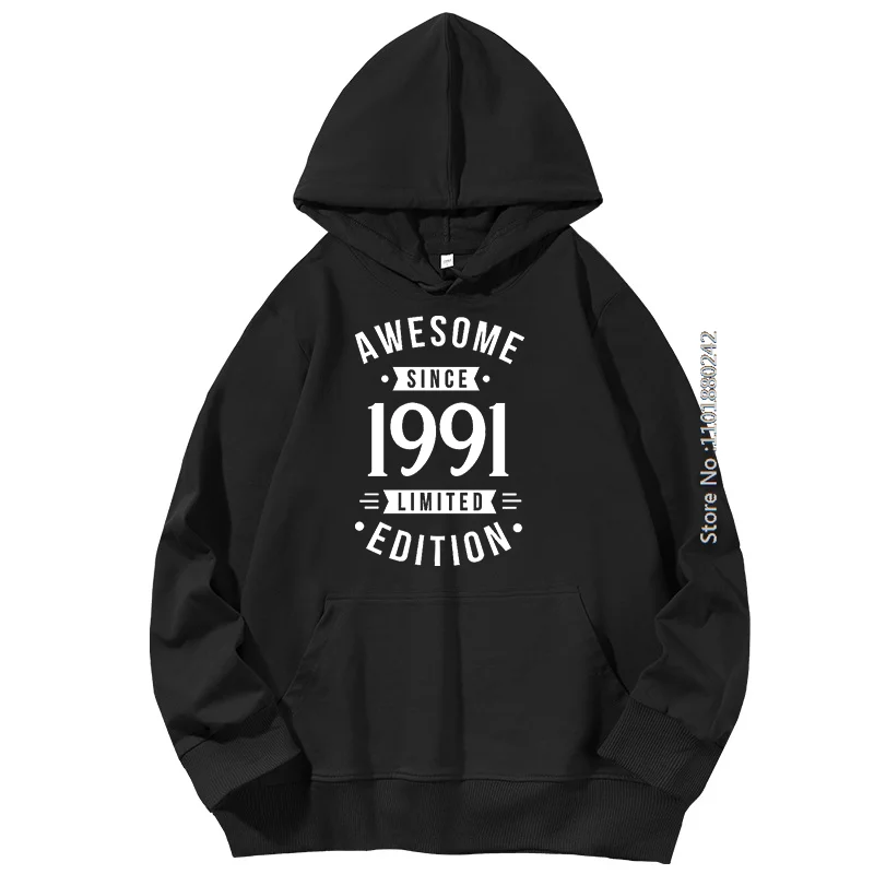 Born In 1991 Birthday Graphic Hooded Sweatshirts Spring Autumn Essentials Hoodie New In Hoodies & Sweatshirts Men's Pullovers