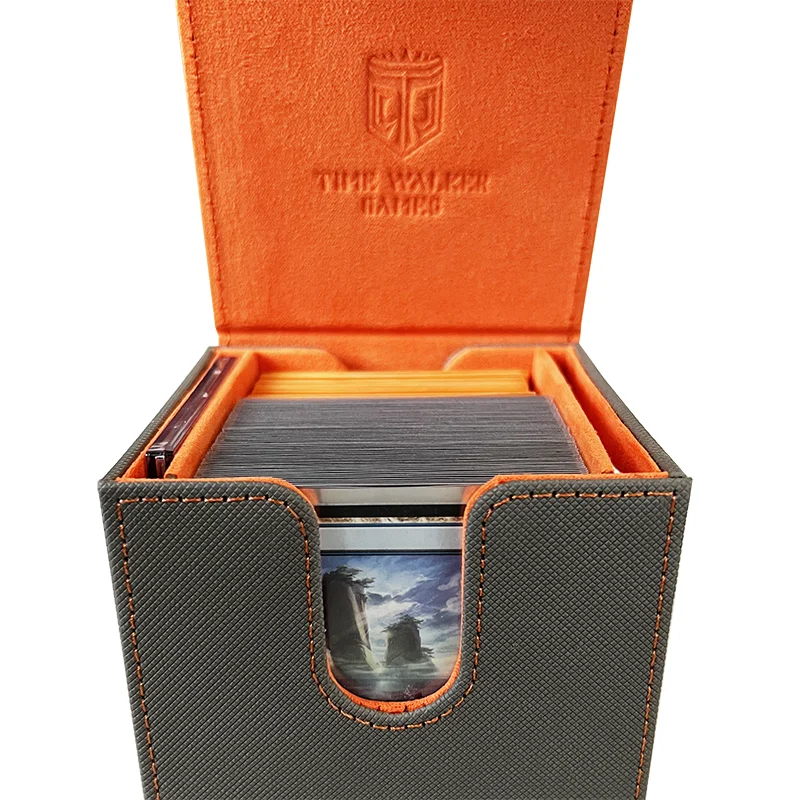 TW Rhombic Elder Dragon EDH Portable Trading Card Portable Storage Case Box PU Leather Deck Holding 105+Double Sleeved CardsTCG