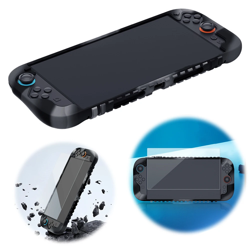 

Силиконовый противоударный защитный чехол с закаленным стеклом для Nintendo Switch 2