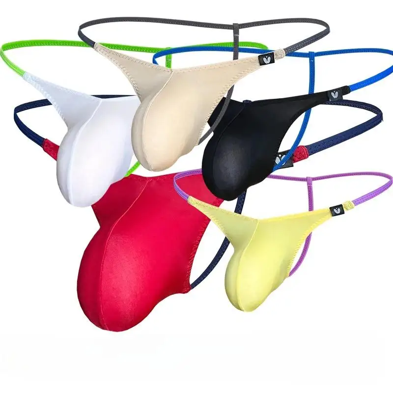 New Arrival Mens Sexy Thongs Naked Palm G-strings Underwear Big Penis Pouch Underwear ColorFul Mini Comfort Undies