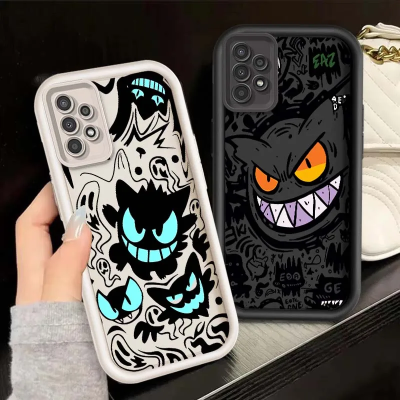 

P-Pokemones G-Gengars For Samsung A71 A52 A51 A34 A33 A22 A16 A15 A13 A04 A06 Note 20 Ultra 5G Eye Ladder