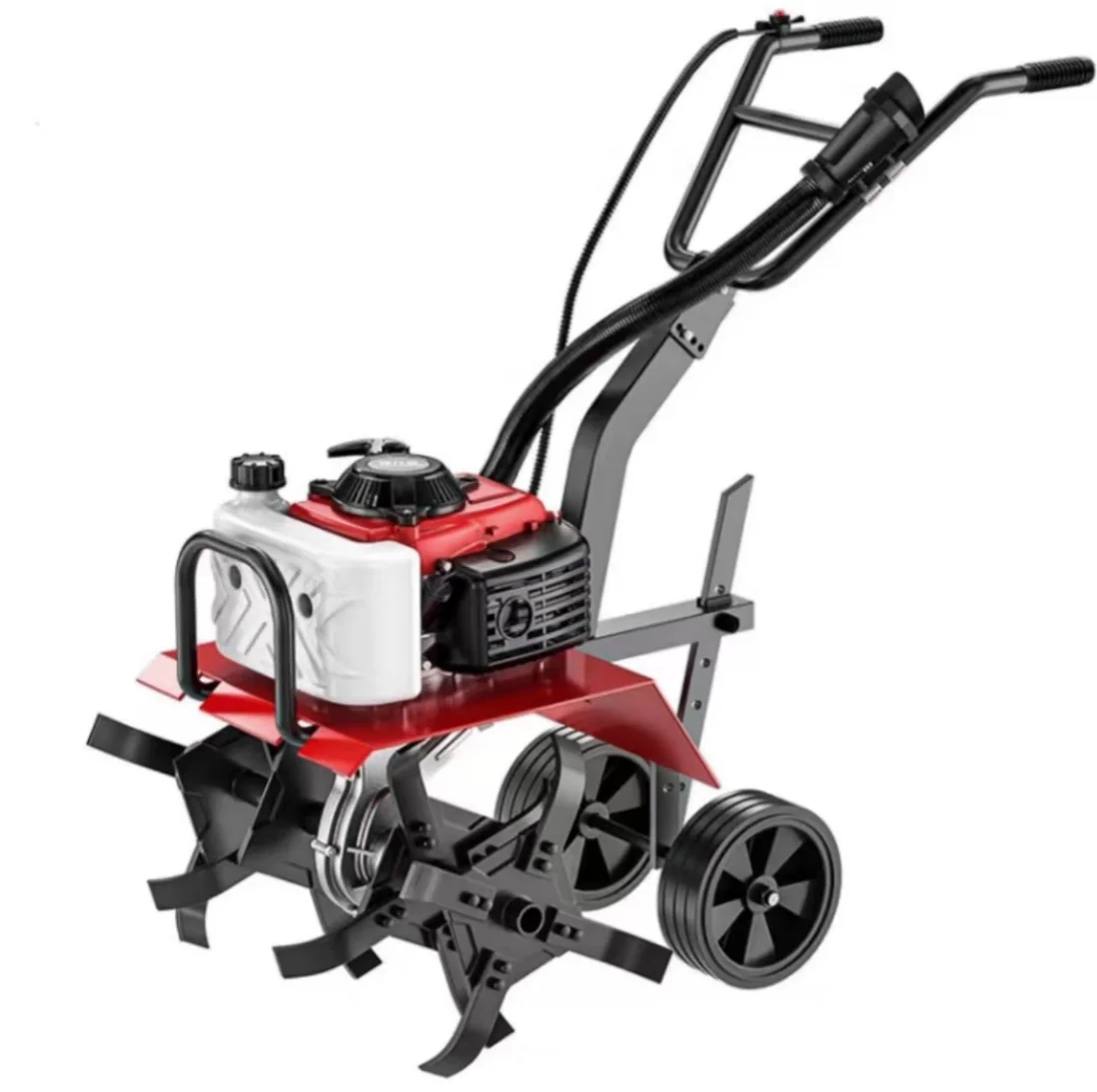 

Mini New arrival 4 Stroke Petrol Cultivator/ Manual Tiller Cultivator Wheel + Rotary Tilling + Weeding + Ditching