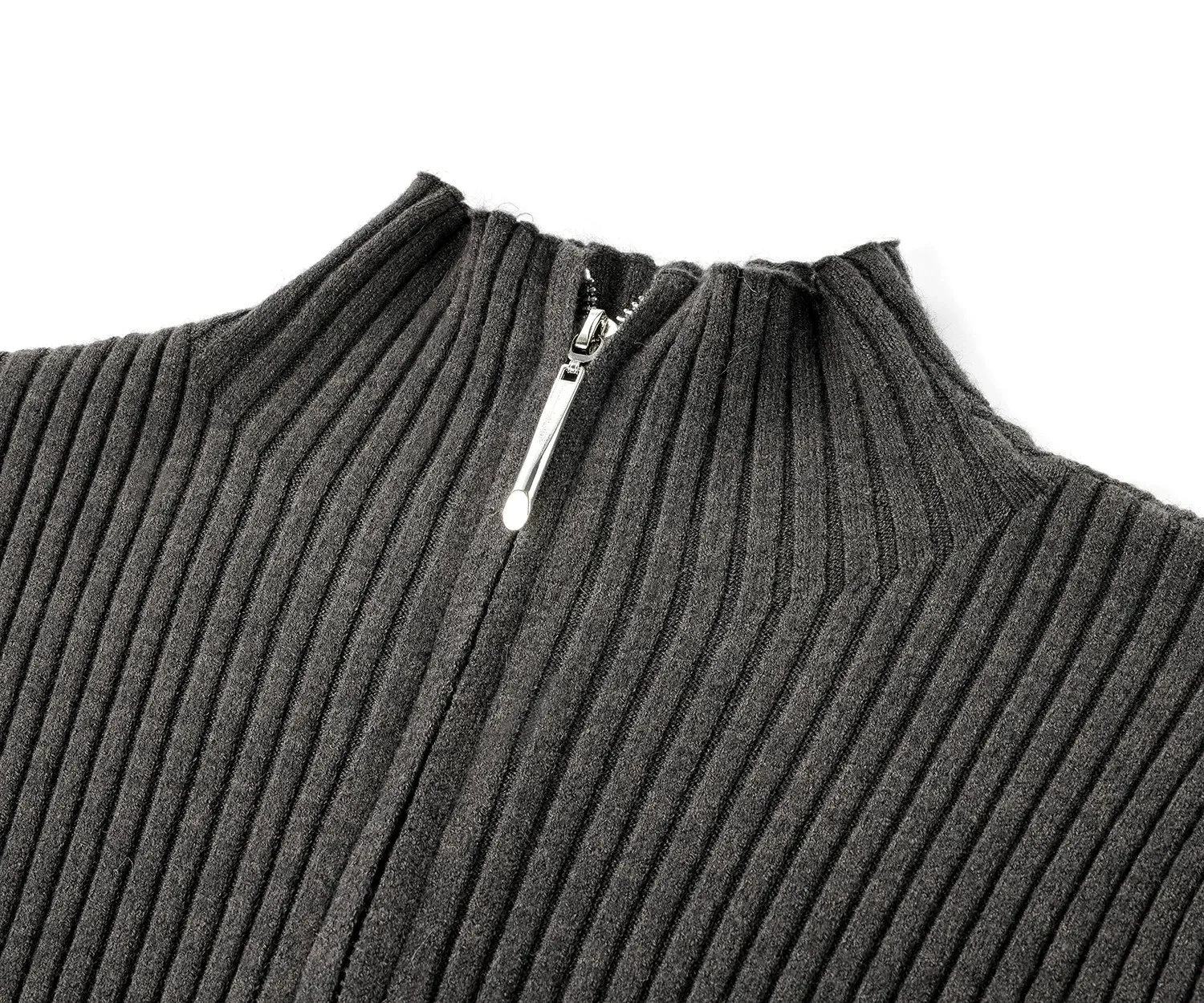 2026 Damen Herbst-Winter Strickjacke Vielseitiger Büro-Slim-Fit Schmeichelhafter Kurzer Reißverschluss-Pullover Koreanischer Langarm-Oberbekleidung – Detail 14