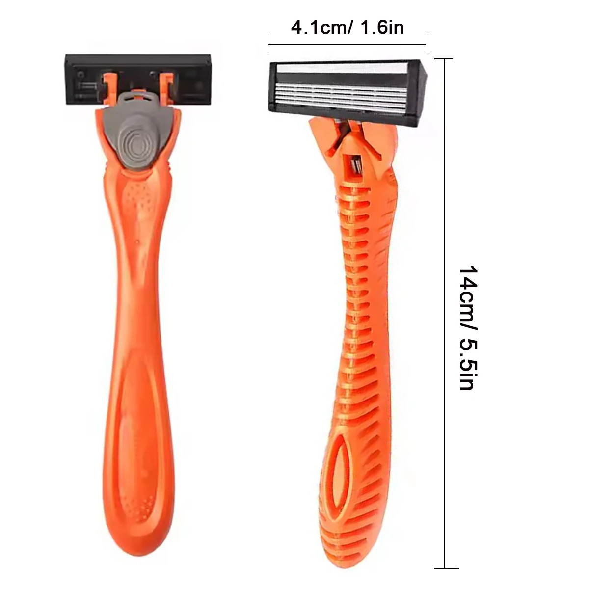 1 Handle 6 Cartridges Shave Razor For Men Five Layers Stainless Steel Blades Comfortable
