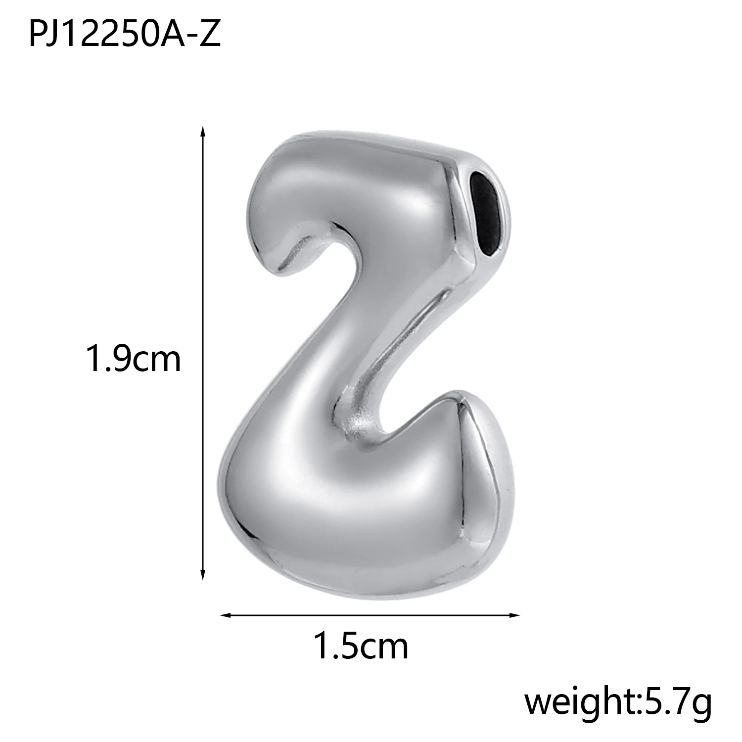 CARLIDANA Hot Sale Stainless Steel Capital Letter Alphabet Irregular Bubble Initial Pendant Charms For DIY Jewelry Necklace