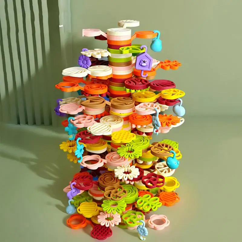 Tree Stacker Toy Educational Stacking Toys Balancing Stacking Blocks Balance Game Building Toys For Kids Aged Over 3 Years Old