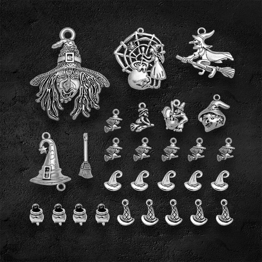 20pcs/Lot--12x9mm Cauldron Pendants Antique Silver Plated Witch Halloween Charms DIY Supplies Jewelry Making Finding Accessories