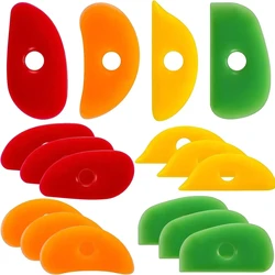 4 Pcs Soft Rubber Rib for Pottery Clay Silicone Ceramics Tools for DIY Smooths Shapes Sculpting Pottery Ceramics Clay Tool