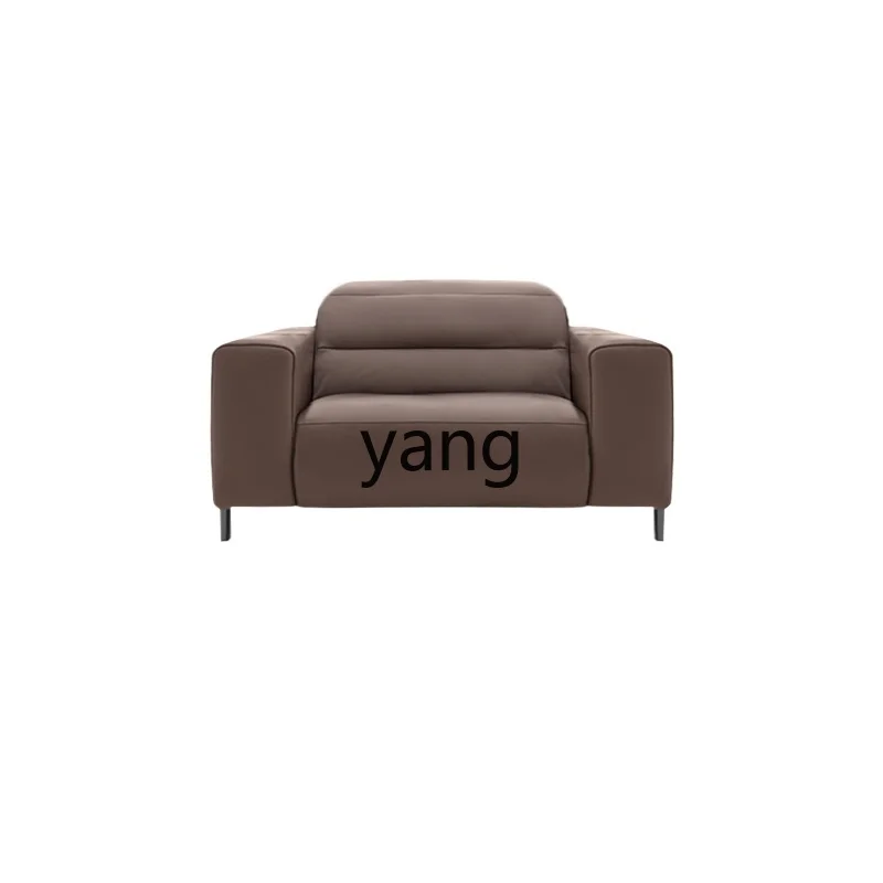 MM electric leather sofa minimalist villa living room large multi-functional adjustable zero against the wall