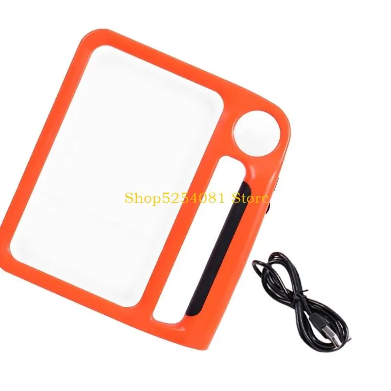 AXYC Adjustable Light Magnifying Glass with Cool and Warm Lighting, Primary Viewing Area and Round Secondary Lens for Fine Work