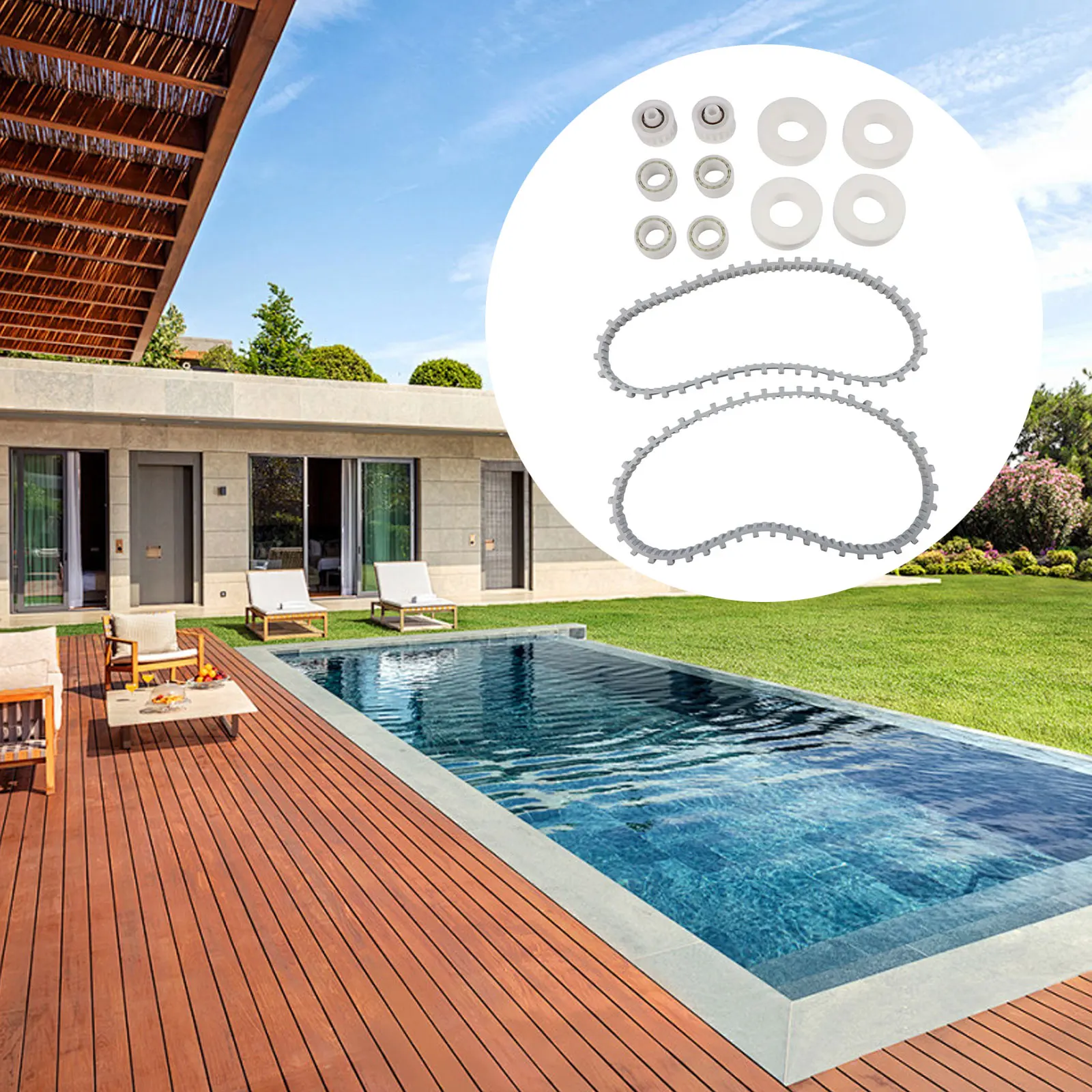 

Комплект для модернизации и ремонта очистителя бассейна, 12 предметов: включает треки и кольца