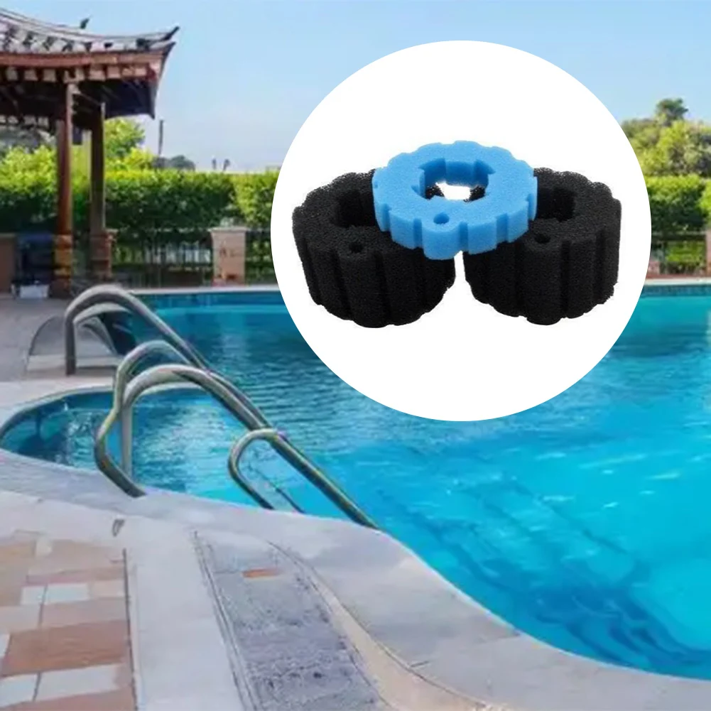 Replacement Filter Sponge For For BIOPRESS Wastewater Suction Machine 152x92mm 152x33mm Blue Black Foam Filtration For Media 3pc