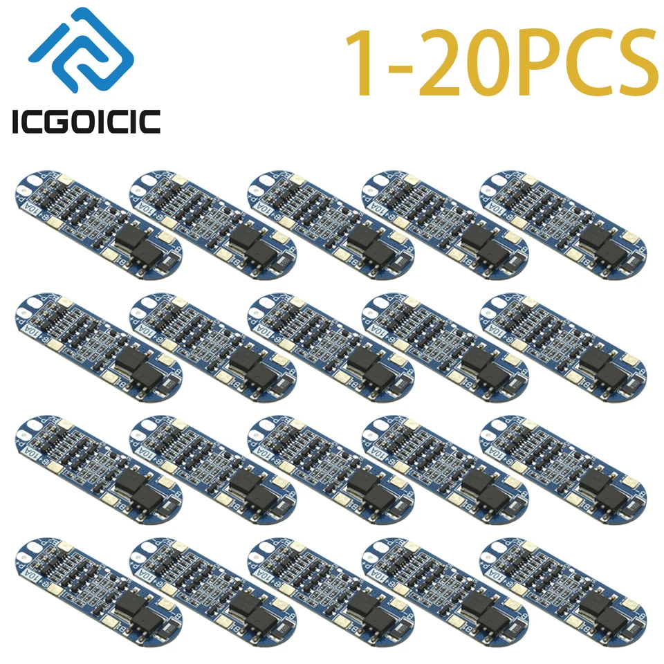 ​​1-20PCS 3S 11.1/12/12.6V Lithium Battery Protection Board Overcharge Over Discharge Short Circuit Function 10A Current