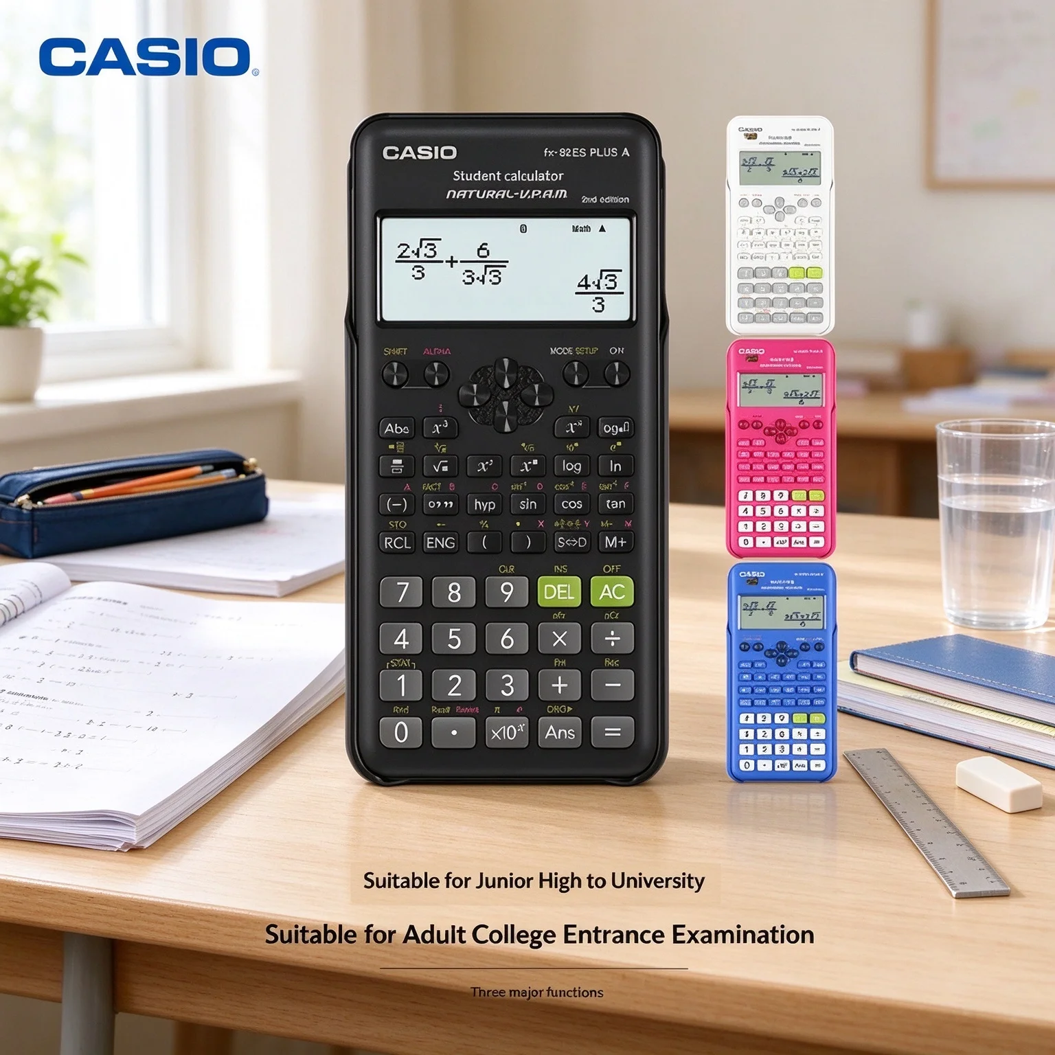 Casio /Cashier Calc /Exam Calc GY-120/DY-120/MS-20YC/SL-310YC/fx-82E Sensitive Keys Energy Saving For Shop Student Use