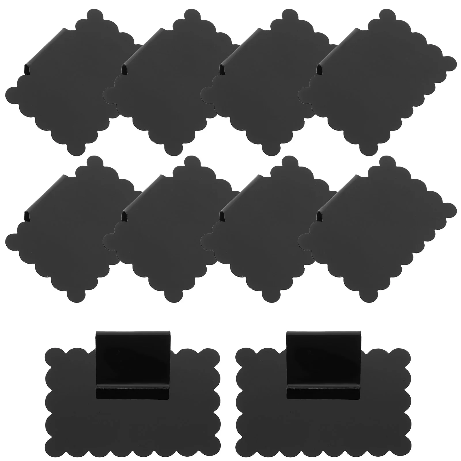 10 ชิ้น Erasable Chalkboard ผู้ถือป้ายคลิปแท็กขนาดเล็กสําหรับชั้นวางตะกร้าถังเก็บราคา ReWritable PVC