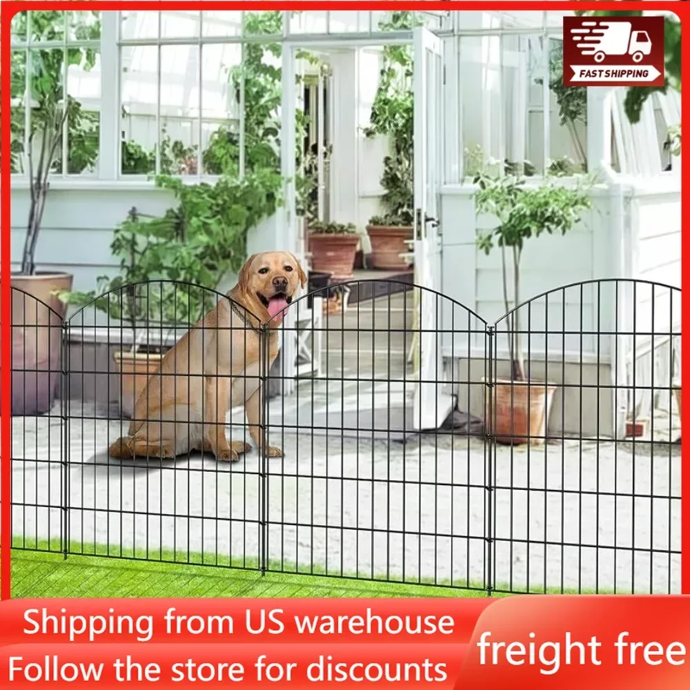 

Decorative Metal Garden Fence Outdoor CTW3643, 43.2in H x 14.75 ft L, No Dig Temporary Dog Fence Border Fencing for Yard Patio