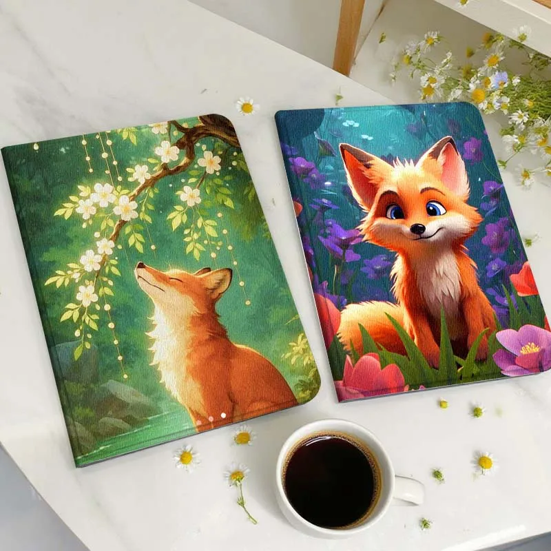 

Cartoon Fox Flower Field Tablet Case For Samsung Galaxy Tab A A7 A8 A9 A11 S6 S11 Lite Plus 10.1 10.4 10.5 Inch 2022 2025
