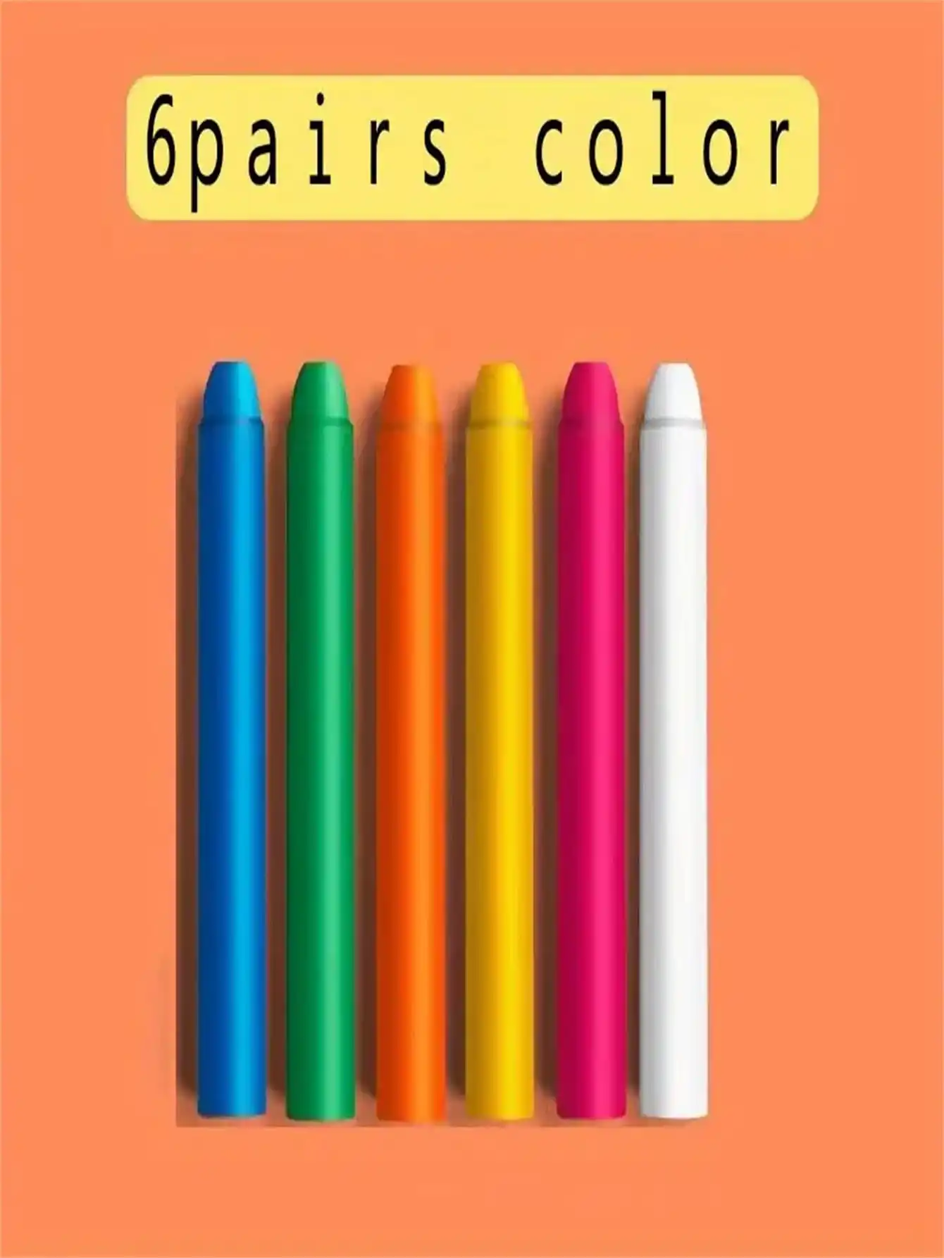 6pcs Colored Water-soluble Chalk Erasable Blackboard Graffiti Painting Solid Water Chalk Non Dirty Hands Dust Free Chalk