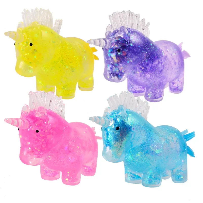 Bolas de estrés de unicornio maltosa para adultos y niños, juguetes para apretar, alivio del estrés, Bola de estrés Kawaii, juguetes para aliviar el