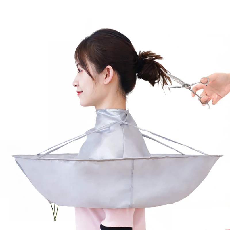 

Sdattor Waterproof Hair Cutting Cape Haircut Apron Cloak Umbrella Salon Barber Tool Hairdressing Beard Hair Catcher Foldable Bat