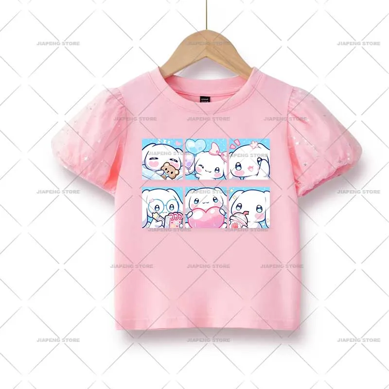 Sanrio Cute Cinnamoroll Patches Iron on Heat Transfers For Kids Clothes Design Thermal Hello Kitty Printed Stickers on Girls DIY