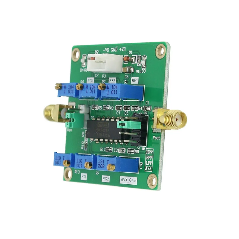 A73E-UAF42 High Pass Low Pass Band Pass Active Filter Adjustable Frequency Gain Q Value Universal Filtering Board