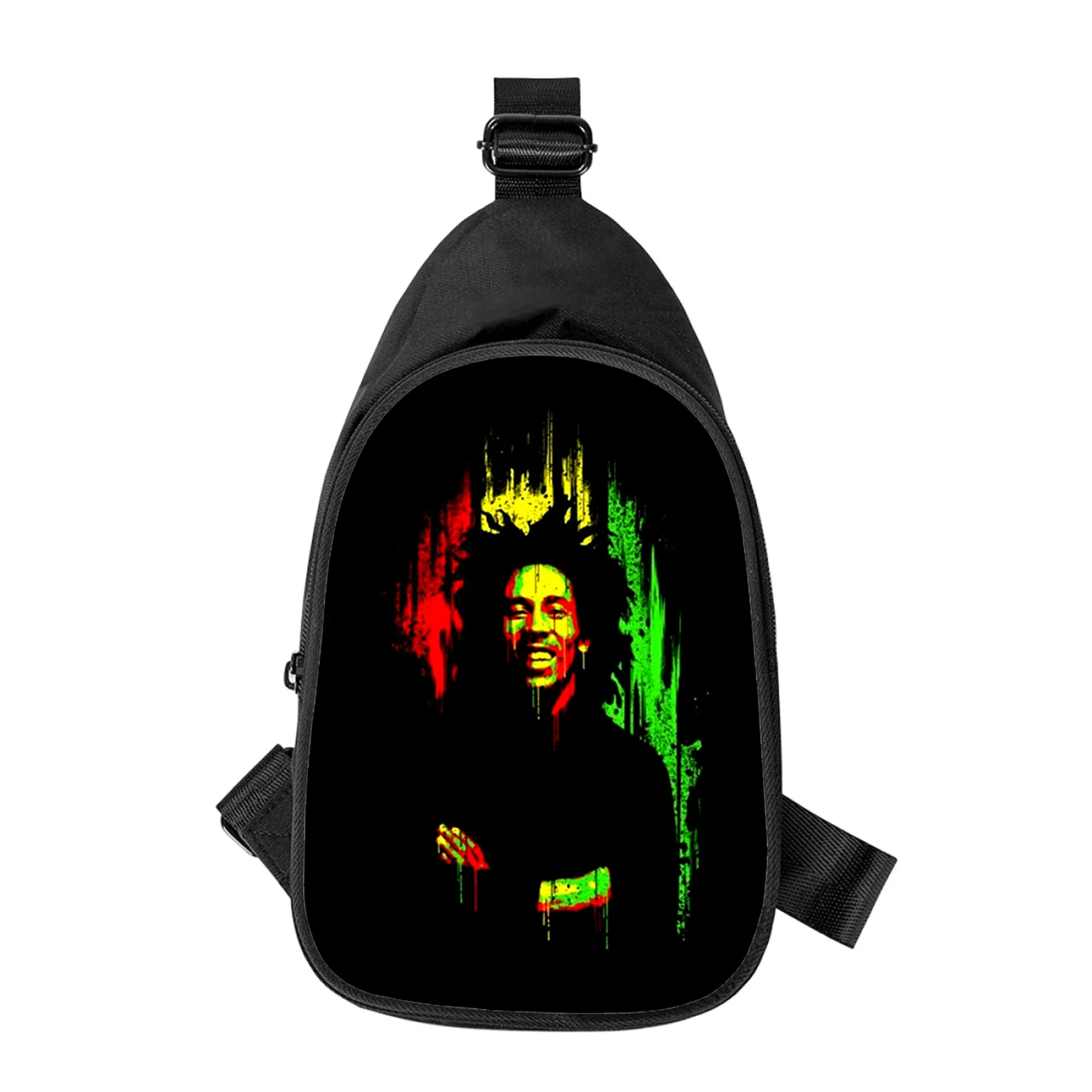 Bob marley impressão 3d novos homens cruz saco de peito diagonalmente feminino bolsa de ombro marido escola pacote de cintura masculino pacote de peito