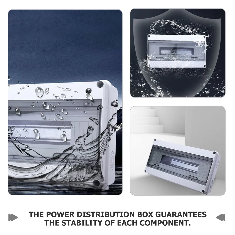 

Power Distribution Box 18 Loop Outdoor Weatherproof Electrical Panel Strong ABS Material Easy Installation Versatile Use