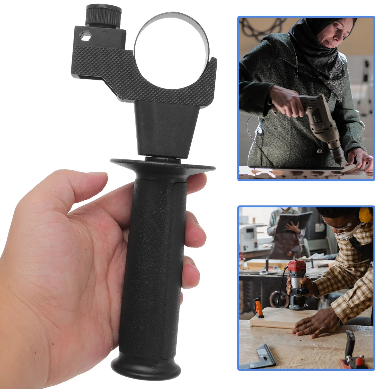 

Sturdy Side Grip for Impact Drill Electric Hammer Handle Replacement Adjustable Non-Slip Grip Tool Home Repair Accessory