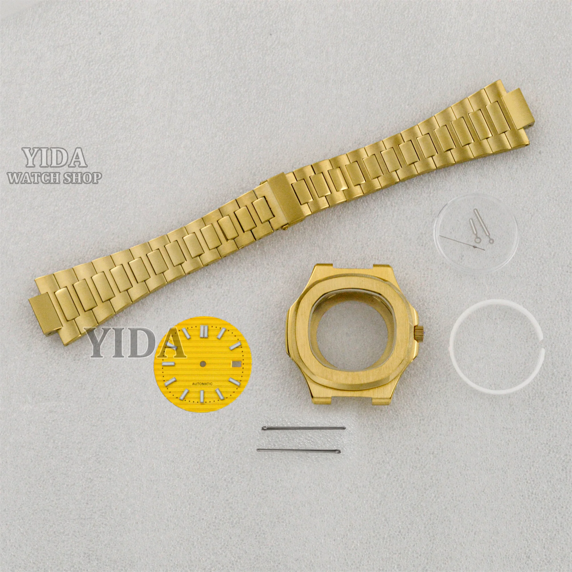 

NH35 Case 316L Stainless Steel Watch Strap 30.5MM Green Luminous Dial hands For Nautilus NH35 Movement Modification Replacements