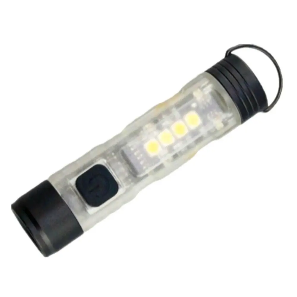 Lampada a LED Mini portachiavi impermeabile Torcia ricaricabile Magnete Portachiavi Luce Torcia portatile leggera creativa Escursionismo